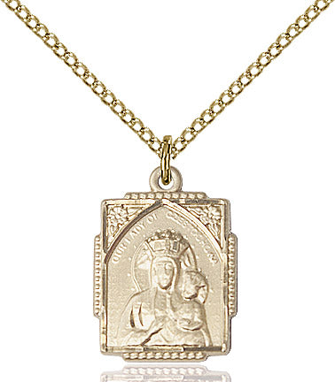 Our Lady of Czestochowa Medal Gold Filled 18"