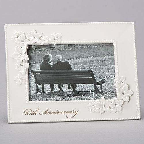 50th Anniversary Love's Blooms Frame 8.5"H