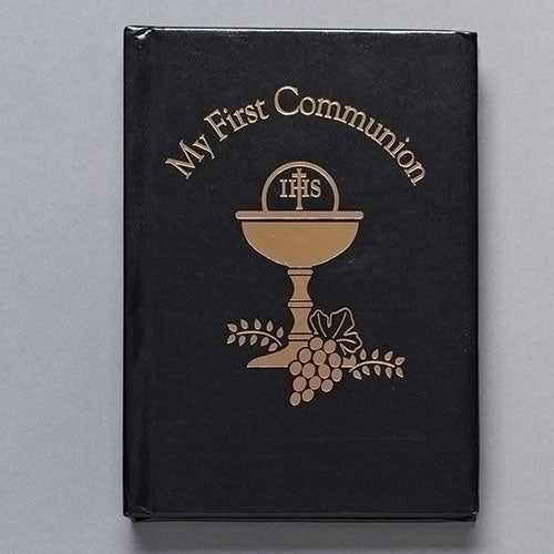 Chalice Communion Book Black with Gold 5"H