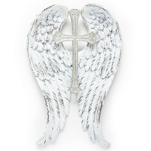 Wings with Silver Cross 10.25"H