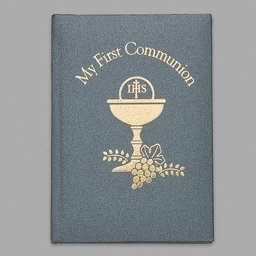 Communion Book Pearlized Black and Gold Padded 5"H