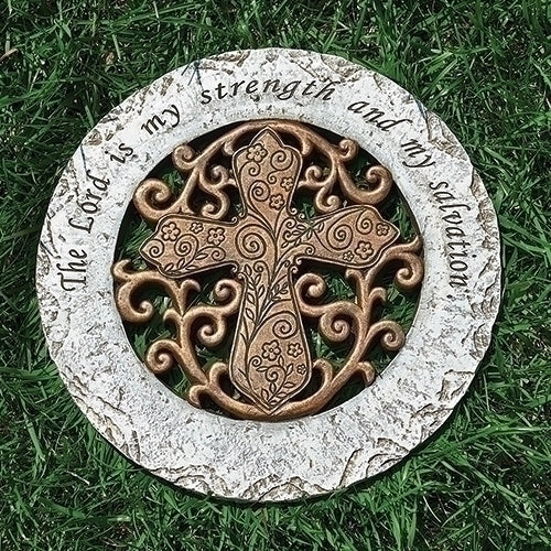 Cross Bronze Stepping Stone 12"D