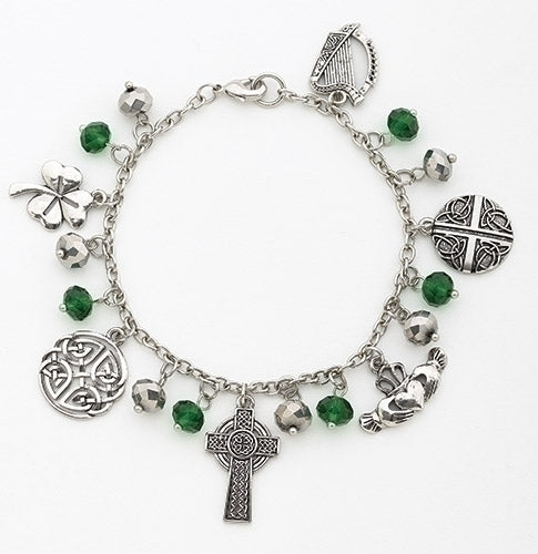 Irish Charm Chain Bracelet 8"L
