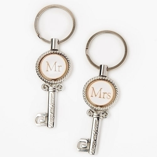 Mr. and Mrs. Keychains 3.25"L 2pc set