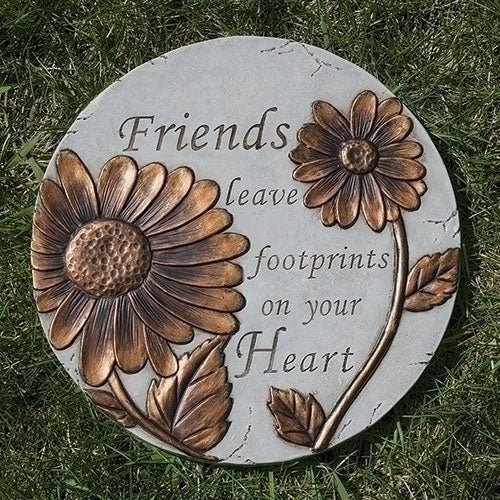 Friends Leave Footprints Stepping Stone 9"D