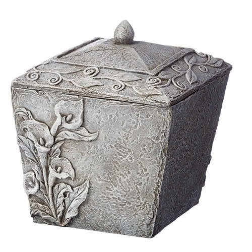 Memorial Box with Flower 7"H