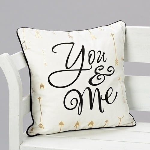 You and Me Arrows Pillow 18"H