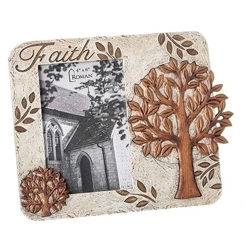 Faith Frame with Bronze Tree 7.5"H