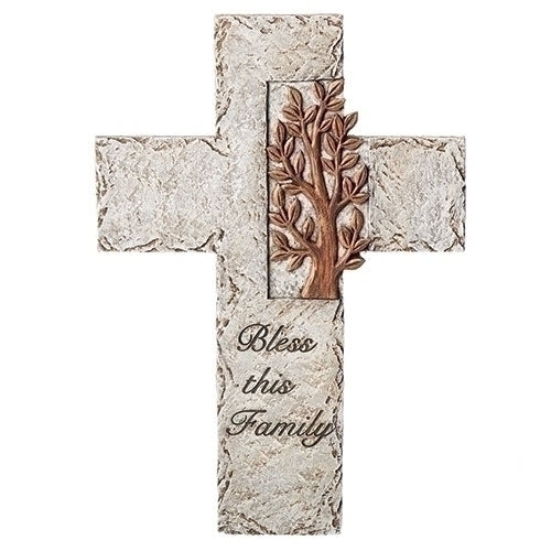 Tree of Life Wall Cross 9.75"H