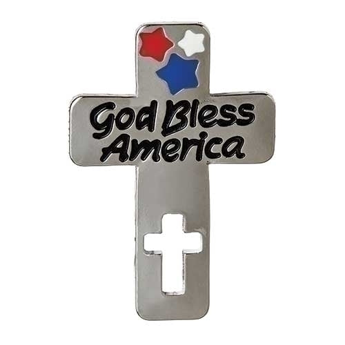 God Bless America Visor Clip 2.5"H