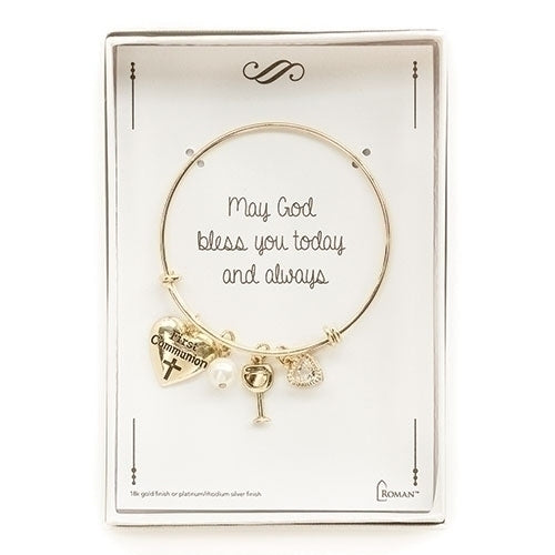 Communion Bracelet Gold 2.25"D