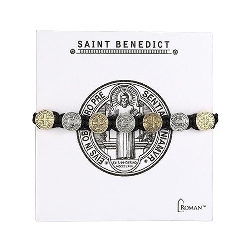 Benedict - St. Benedict Woven Bracelet Gold 7"L
