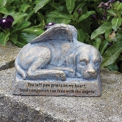 Dog with Wings Memorial Garden Statue 6"L