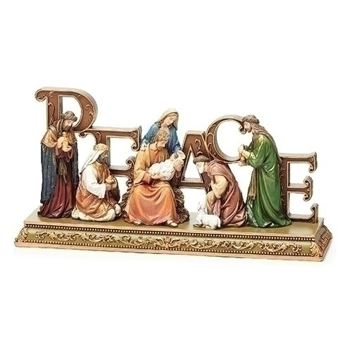 Peace Nativity Tabletop Piece 6"H