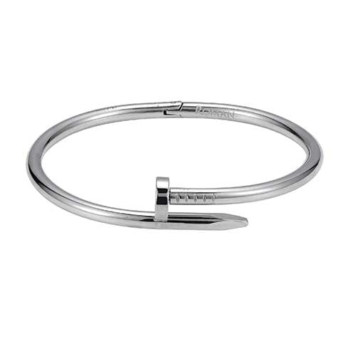 Nail Bracelet Silver Large 3.2" DIA