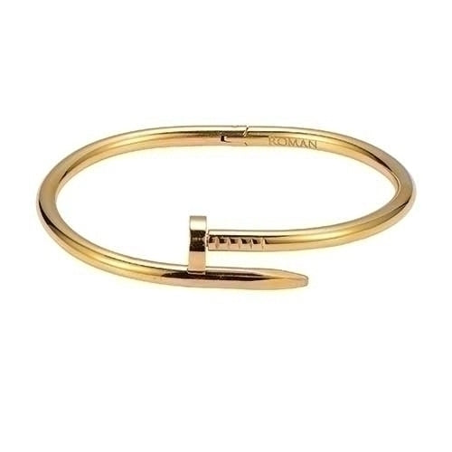 Nail Bracelet Gold Large 3.2" DIA