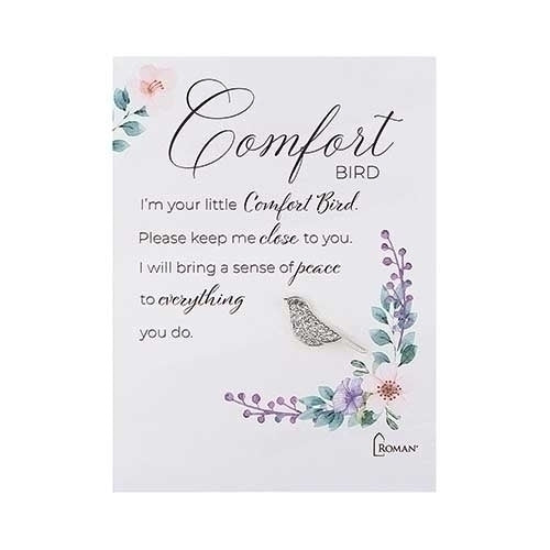 Comfort Bird Pin Silver .75"H