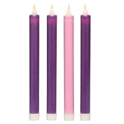 Advent Tapers LED 9"H 4pc set