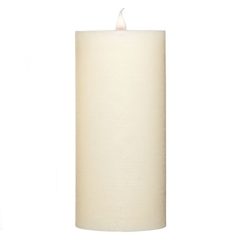 Ivory Rustic Candle 8"H