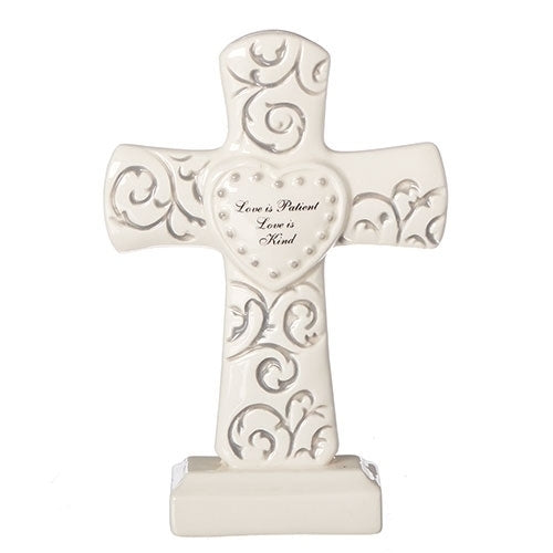Mr. and Mrs. Scroll Cross 7.25"H