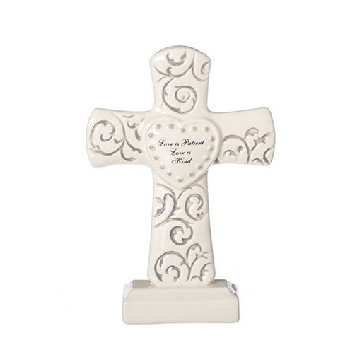 Roman Mr. and Mrs. Scroll Cross 7.25" H
