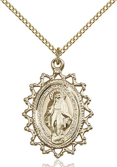 Miraculous Medal Gold Filled 18"