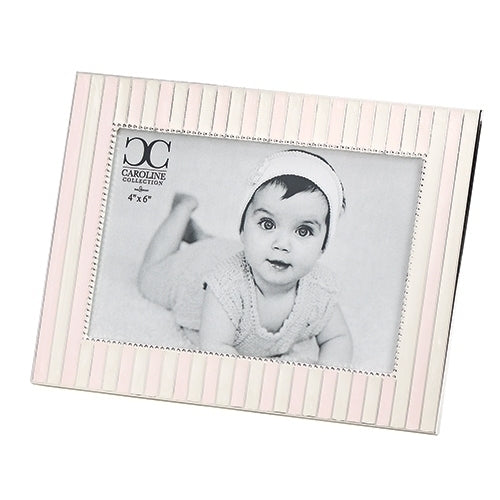 Pink Stripe Frame 5.25"H