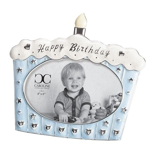 Happy Birthday Cake Blue 7"H