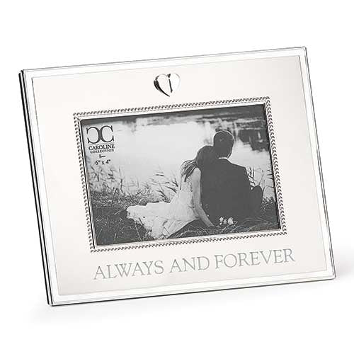 Silver with Heart Frame 6.75"H