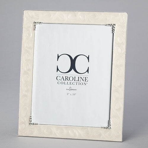 Ivory with Crystal Frame 12"H
