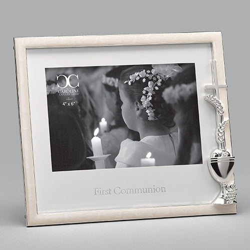 Communion Frame with Cross, Wheat, and Chalice 6.75"H