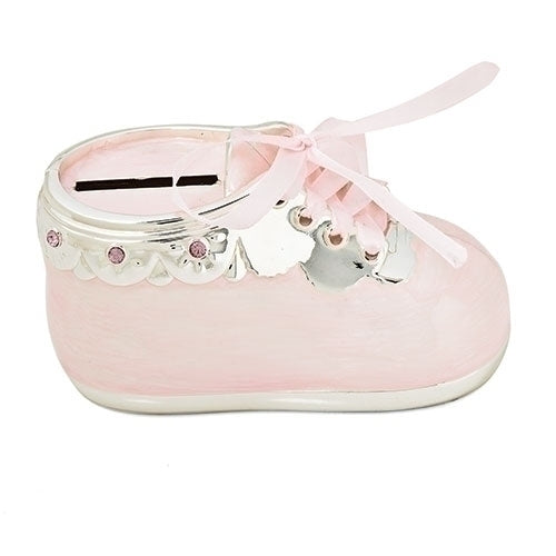 Girl Shoe Bank Pink 2"H