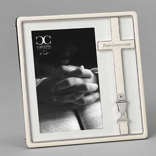 Communion Frame with Cross and Chalice 7.25"H