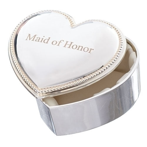 Maid of Honor Heart Keepsake Box 2.5"H