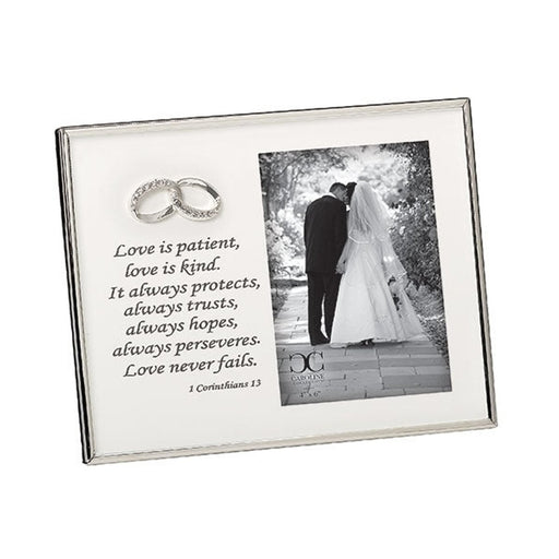 Caroline Collection Love is Patient Matte Picture Frame 7" H