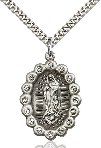 Our Lady of Guadalupe Medal Birthstone April 24"