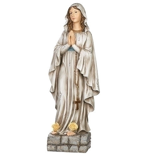 Our Lady of Lourdes Antiqued Figure 32"H