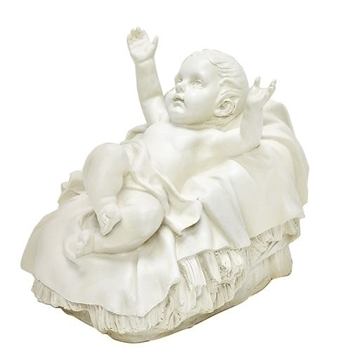Baby Jesus Nativity Figure in White 6.25"H