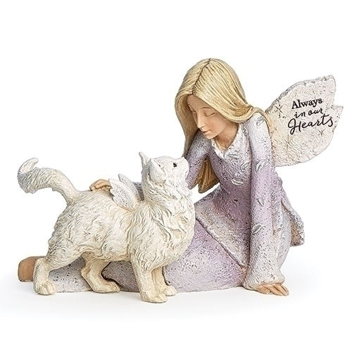 Angel with Cat Figure 4.25"H