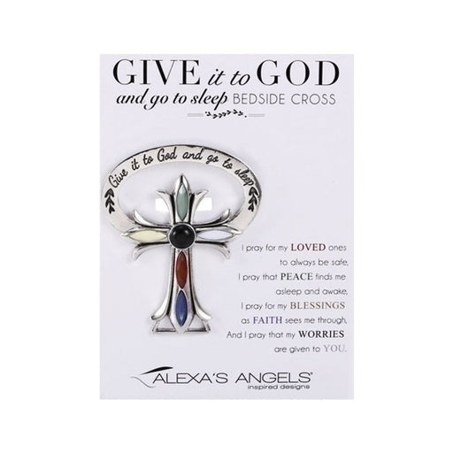Alexa's Angels Give it to God Bedside Cross 2.5" H