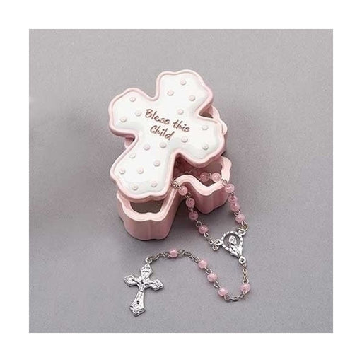 Roman Bless This Girl Box with Rosary .75" H