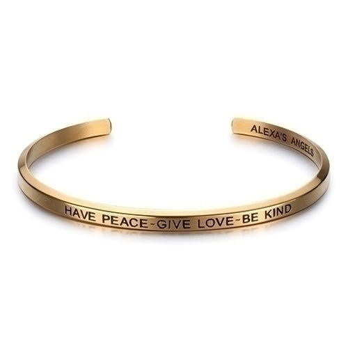 Have Peace Bracelet Gold 7"L