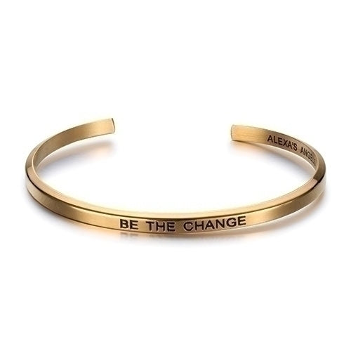 Be the Change Bracelet Gold 7"L
