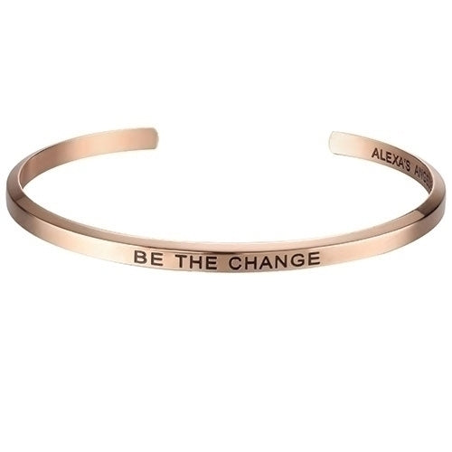 Be the Change Bracelet Rose Gold 7"L