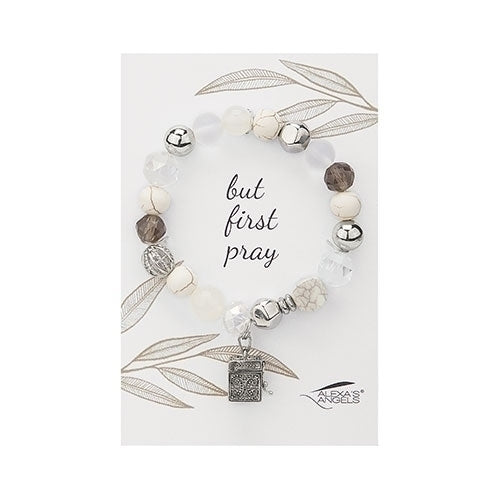 First Pray Bracelet with Prayer Box, Silver 7"L
