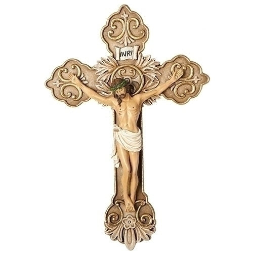 Ornate Wall Crucifix 10"H