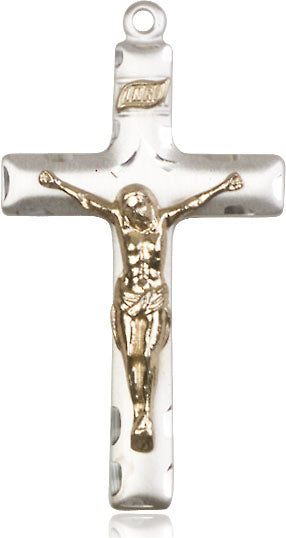 Crucifix Necklace Two-Tone 24"