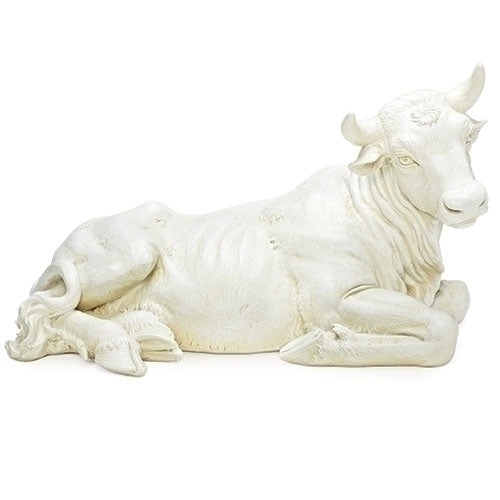 Ox Nativity Figure in White 13"H