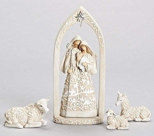 Holy Family with Arch 10"H 4pc Set