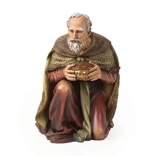 Kneeling King Nativity Figure in Color 24"H